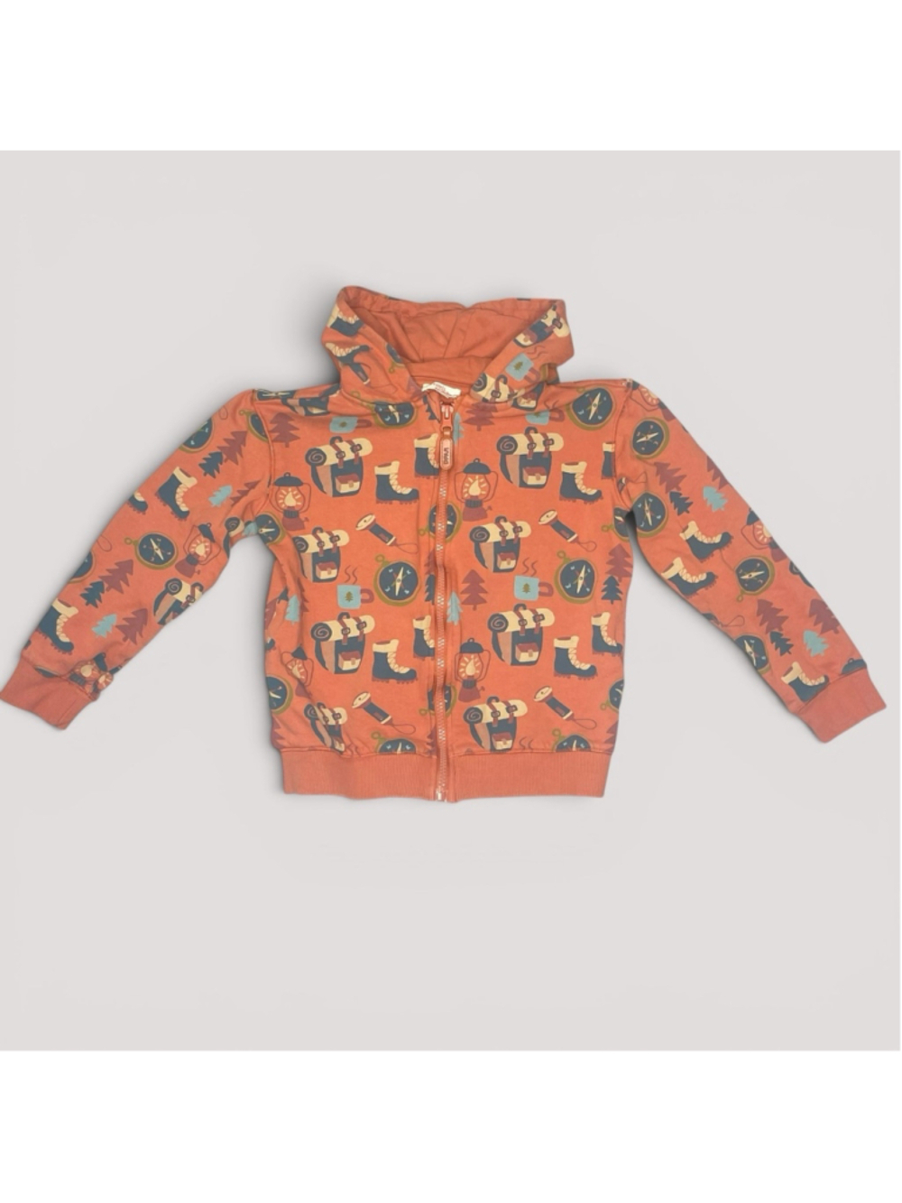 DPAM Du Pareil Au Meme Boys Cotton Hoodie Camping Hood Size 8